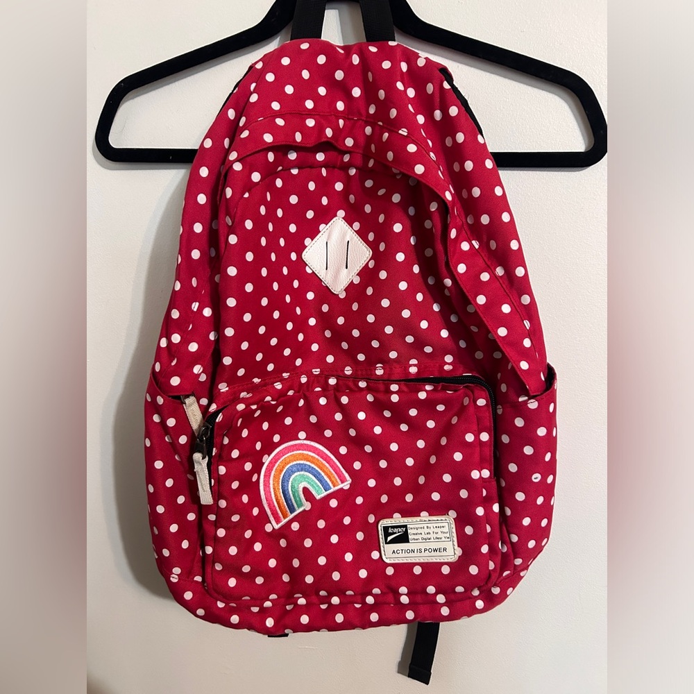 Polka dot girls back pack